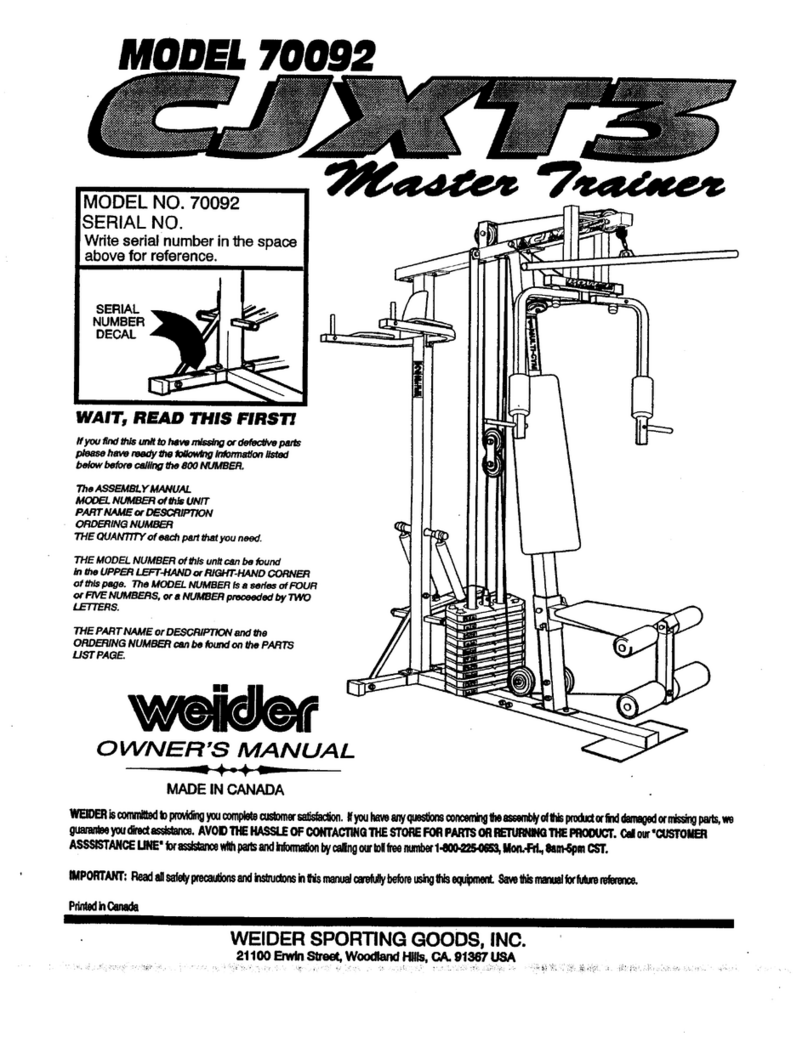 Weider CJXT3 User manual Weider CJXT3 User manual