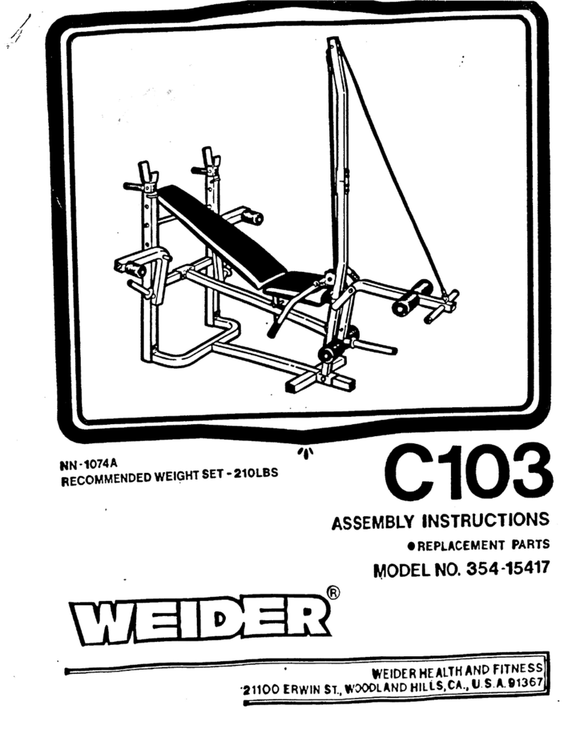 Weider C103 Assembly instructions