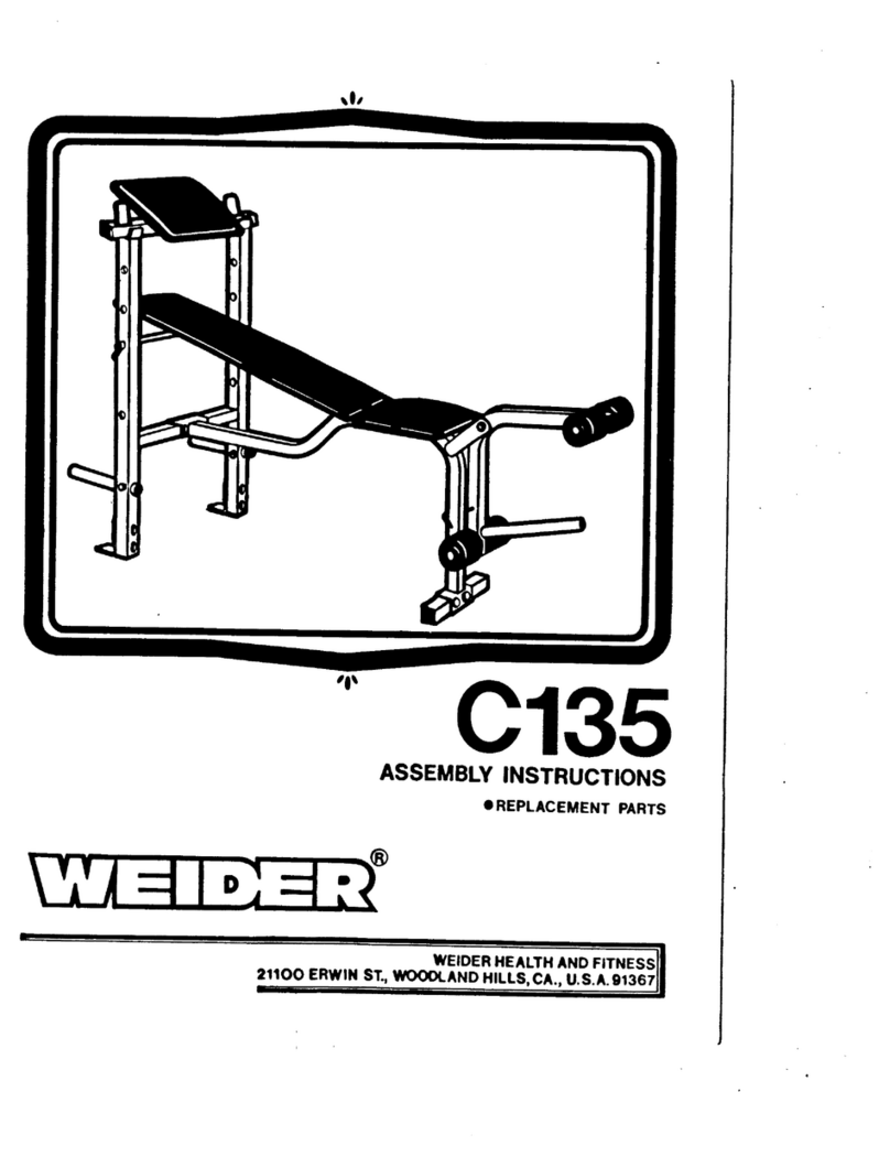 Weider C135 Bench User manual