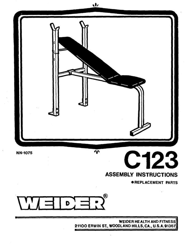 Weider C1231 1/2 Upright Bench manual
