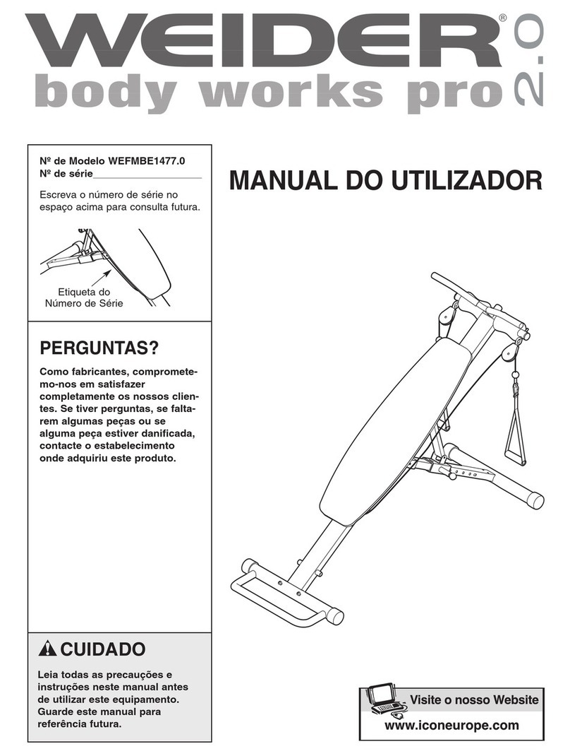 Weider Body Works Pro 2.0 Bench Setup guide