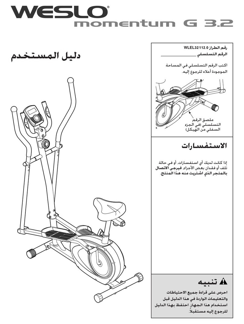 Weslo Momentum G 3.2 Elliptical User manual