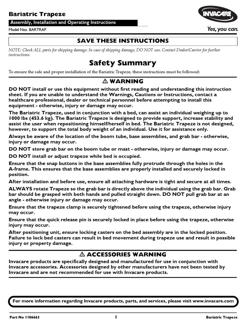 Invacare BARTRAP User manual