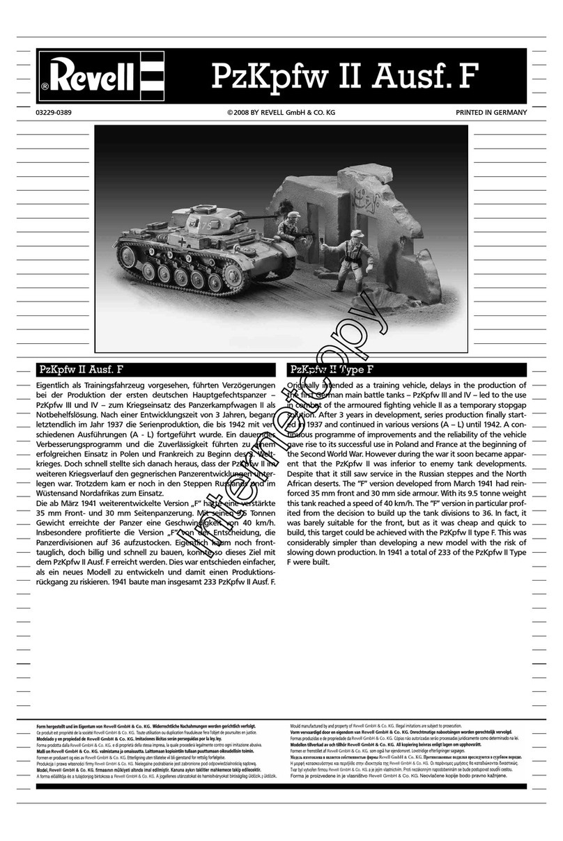 REVELL PzKpfw II Ausf. F User manual