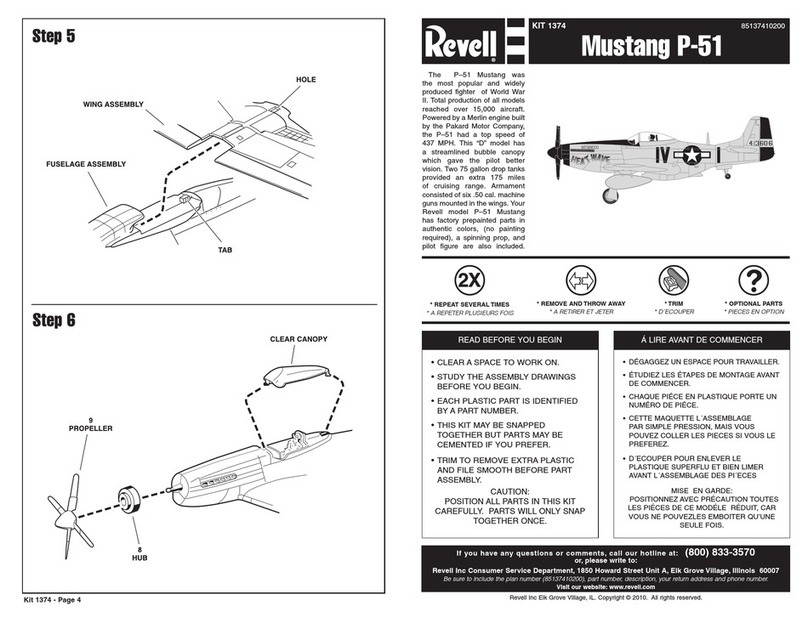 REVELL P-51D Mustang Assembly manual