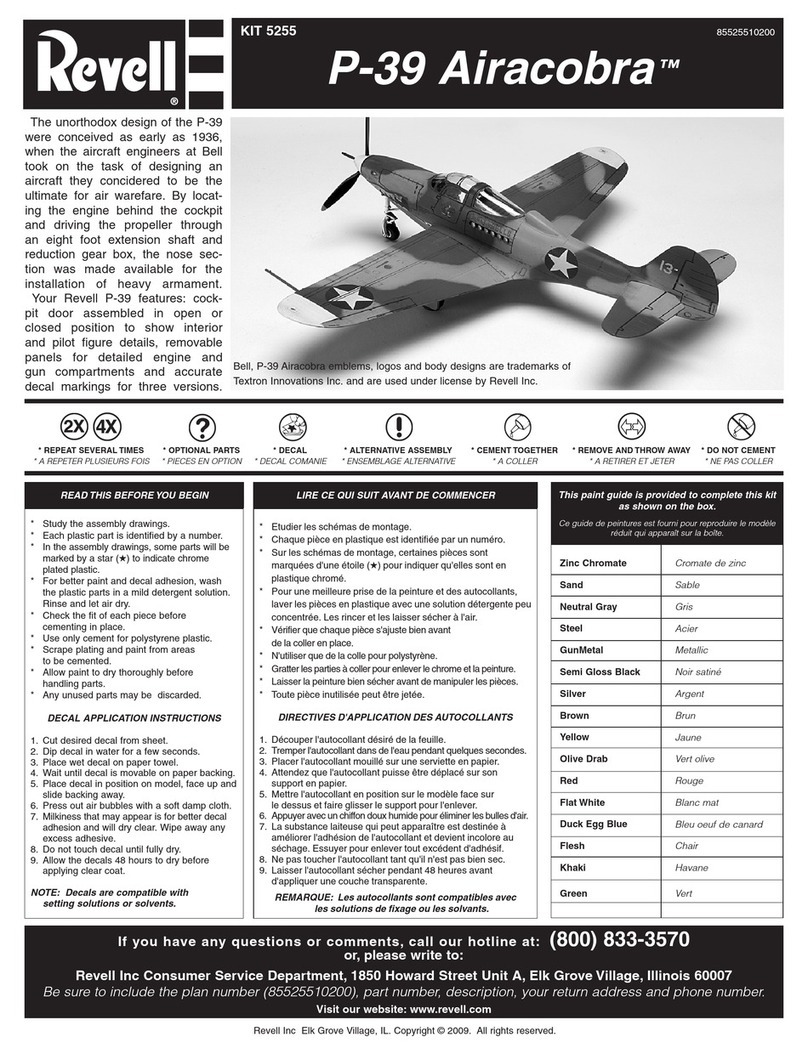 REVELL P-39 Airacobra User manual