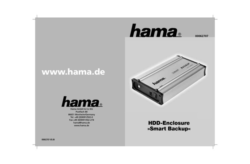 Hama Smart Backup HDD-Enclosure User manual
