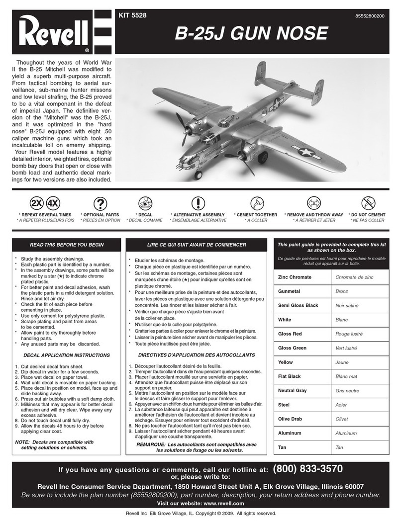 REVELL B-25J Gun Nose Assembly manual REVELL B-25J Gun Nose Assembly manual