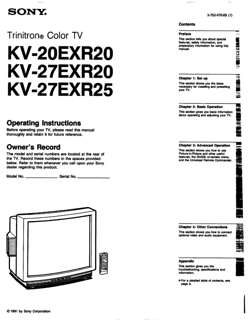 Sony Trinitron KV-20EXR20 User manual Sony Trinitron KV-20EXR20 User manual