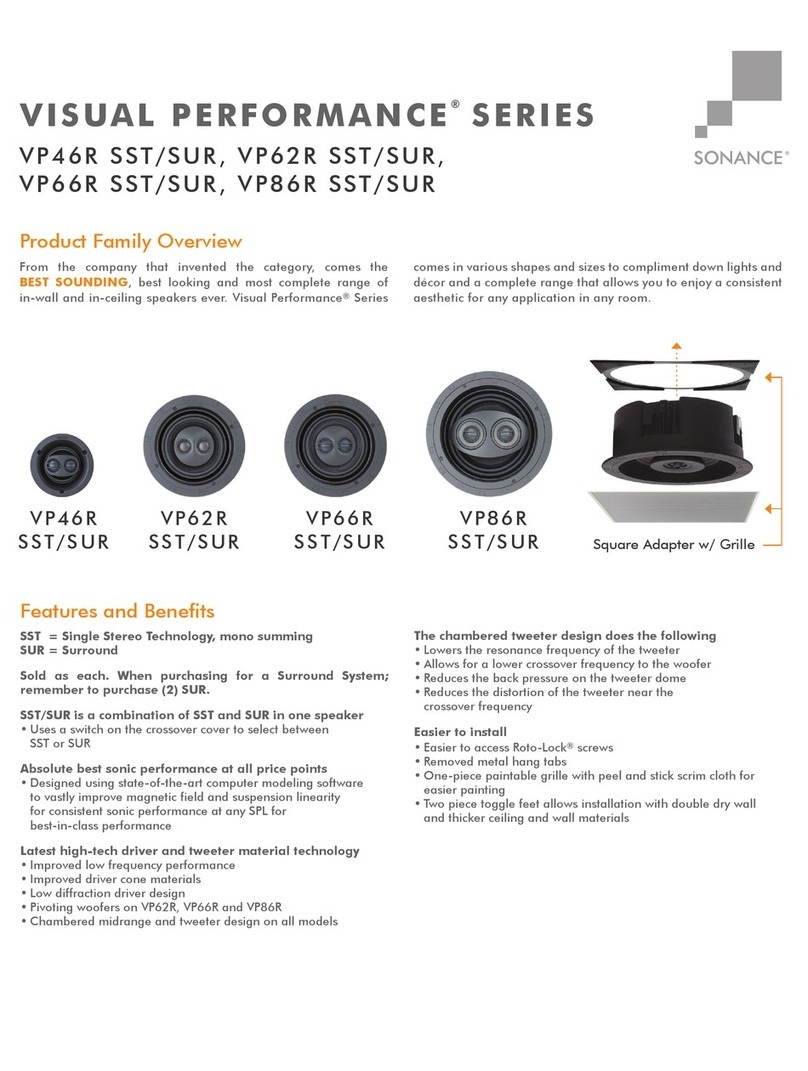 Sonance Visual Perfomance VP46R SST/SUR User manual