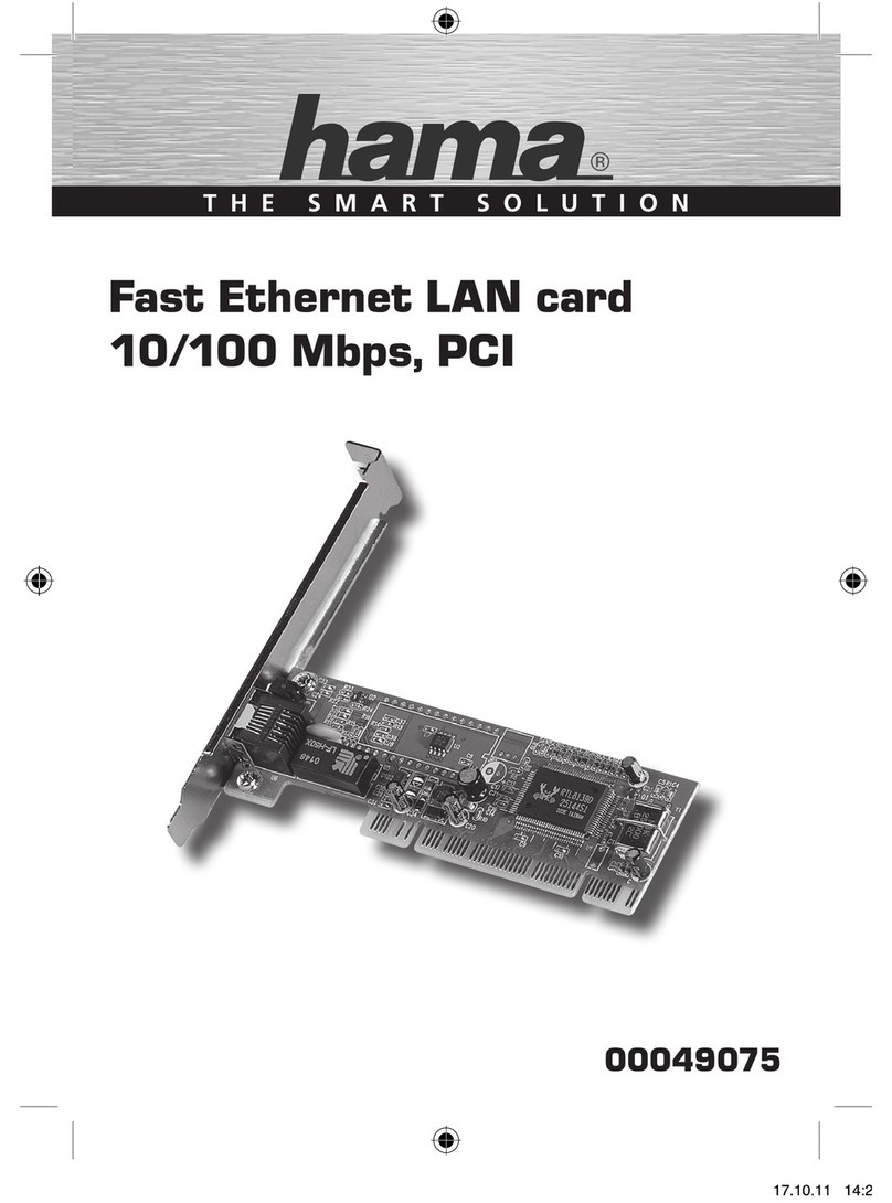 Hama Fast Ethernet LAN card 10/100 Mbps User manual