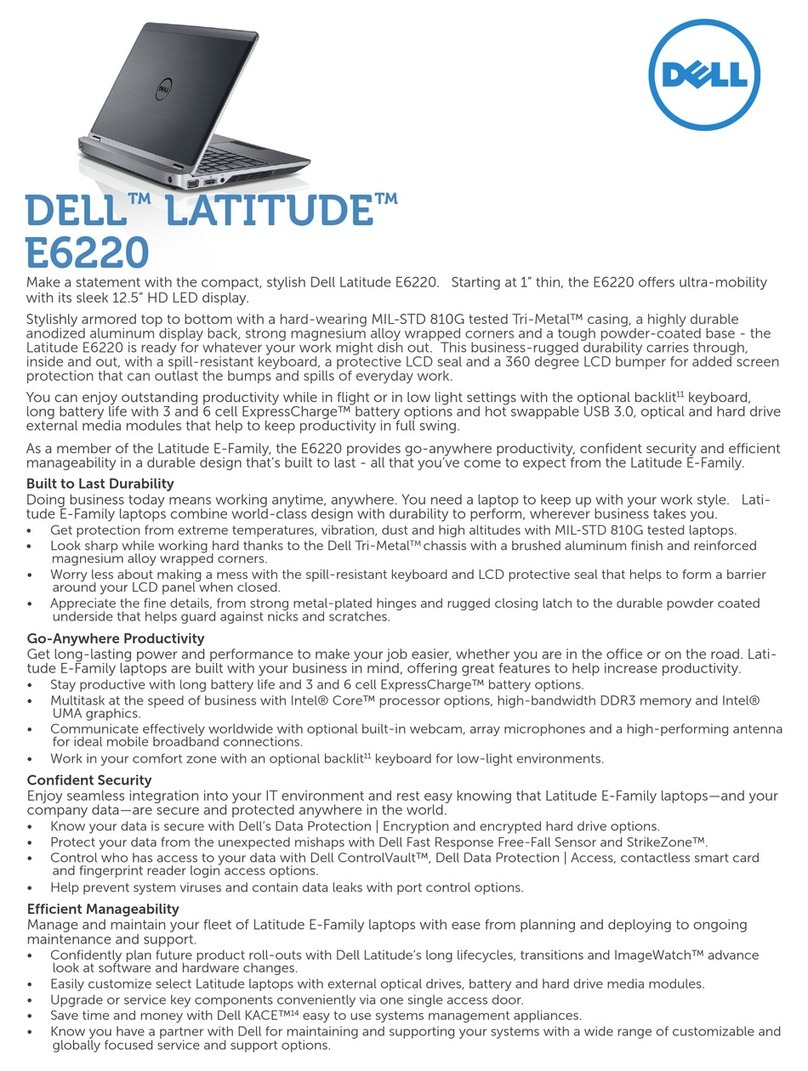 Dell Latitude E6220 Features