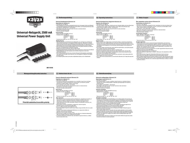 Xavax Universal Troubleshooting guide