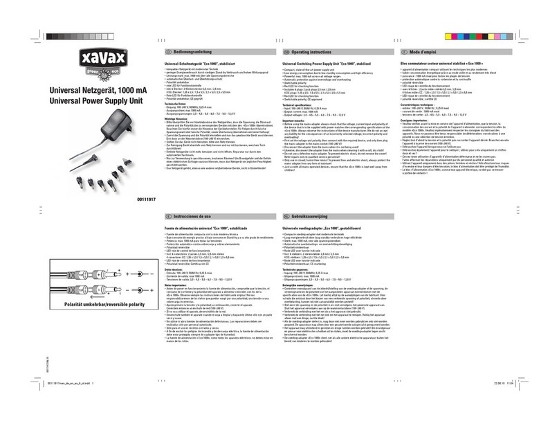 Xavax Universal operating instructions