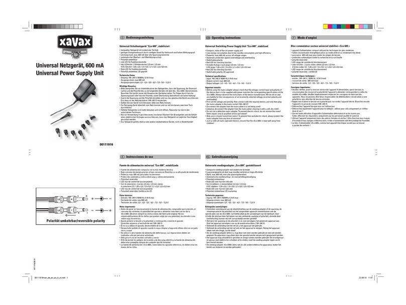 Xavax Universal operating instructions