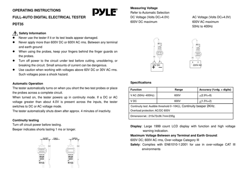 Pyle PDT35 User manual