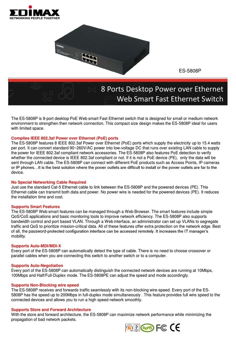 Edimax ES-5808P User manual Edimax ES-5808P User manual
