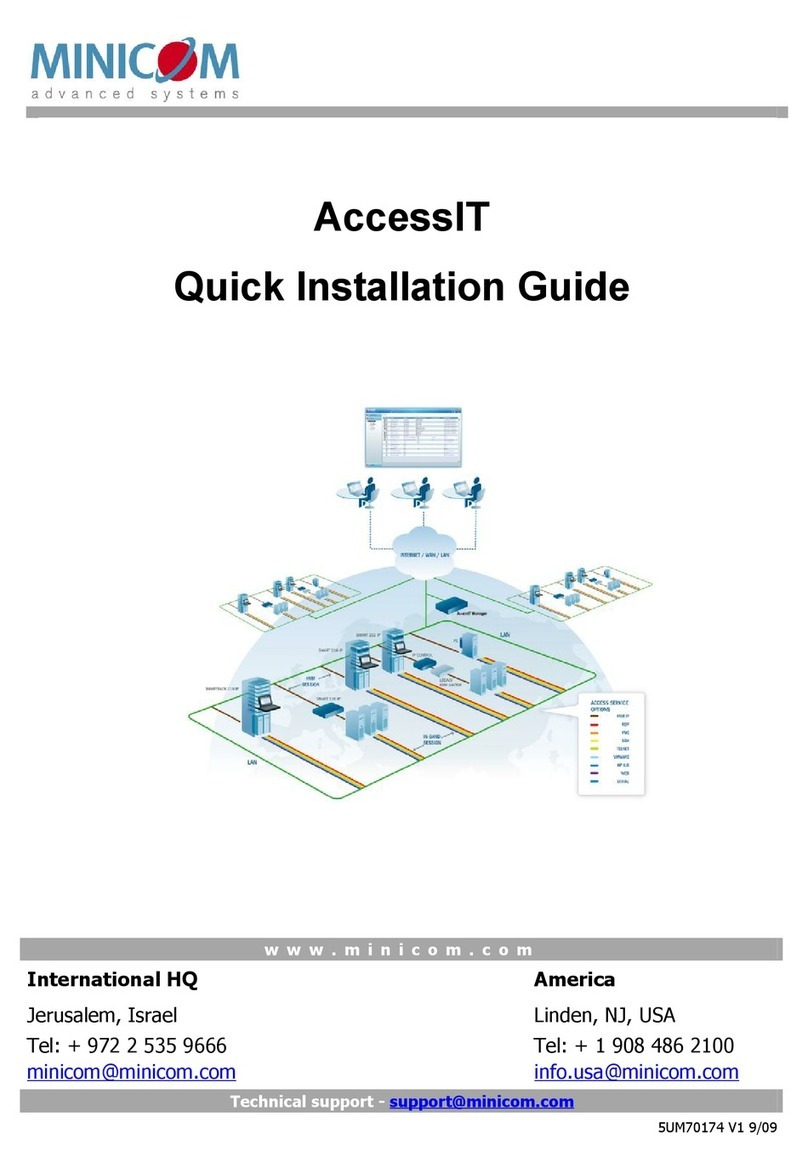 Minicom 0SU00018 User manual