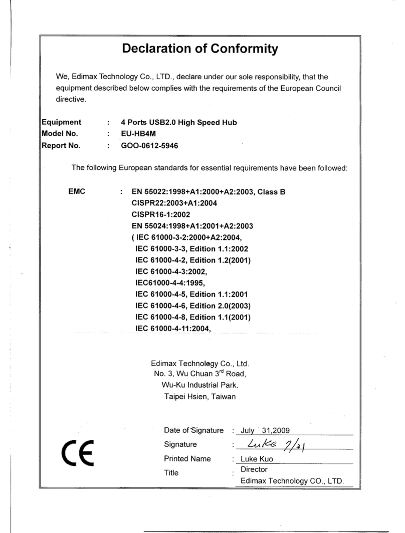Edimax EU-HB4M User manual Edimax EU-HB4M User manual