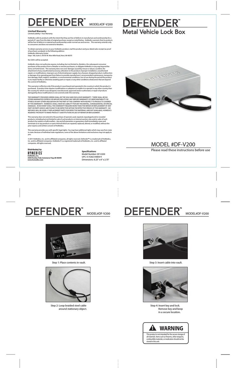 HoMedics Defender DF-V200 instructions