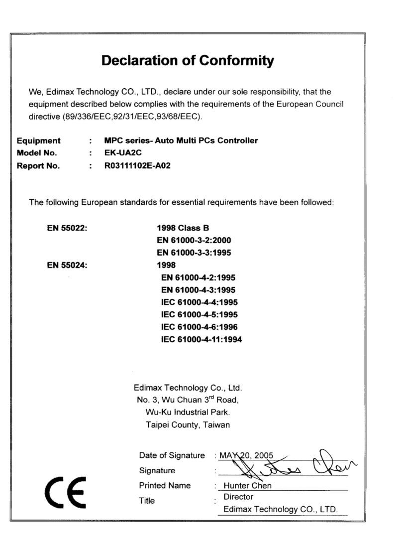 Edimax EK-UAK2 Declaration of conformity