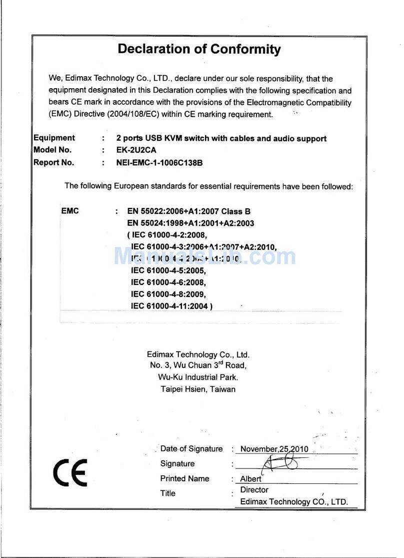 Edimax EK-2U2CA User manual Edimax EK-2U2CA User manual