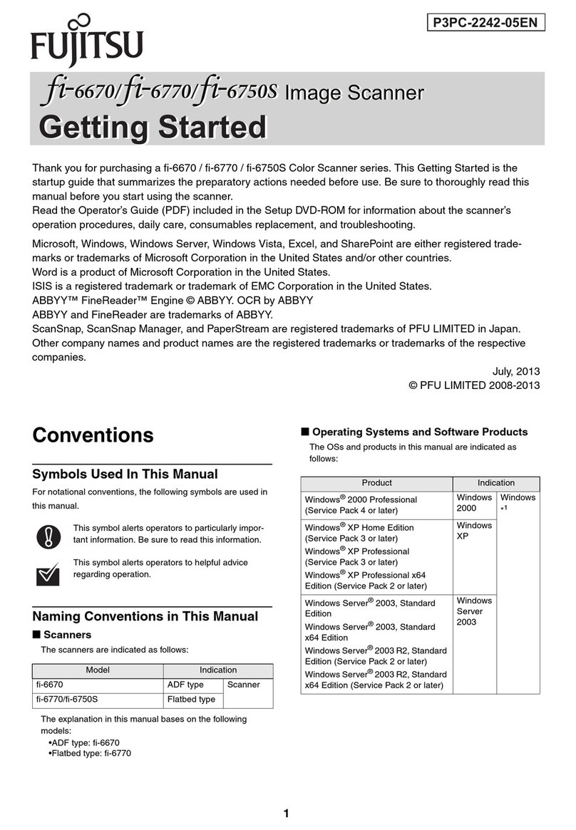 Fujitsu fi-6670 Series Getting started guide