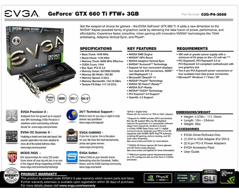 EVGA GeForce GTX 660 Installation and operation manual EVGA GeForce GTX 660 Installation and operation manual