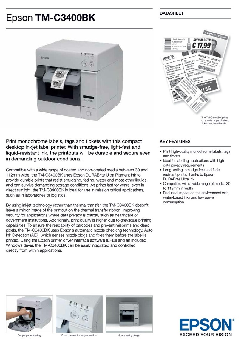 Epson TM-C3400BK User manual