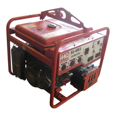 MULTIQUIP GA-6HE Operation and parts manual