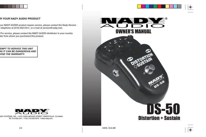 Nady Audio DS-50 owner's manual