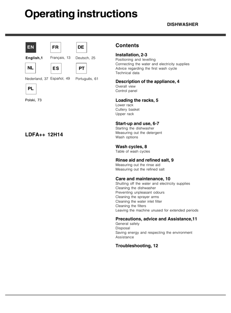 Hotpoint Ariston LDFA++ 12H14 User manual