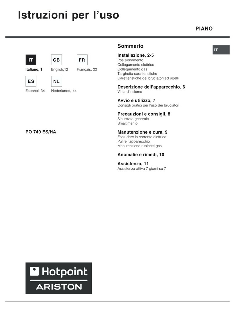 Hotpoint Ariston PO 740 ES Operating	 instruction
