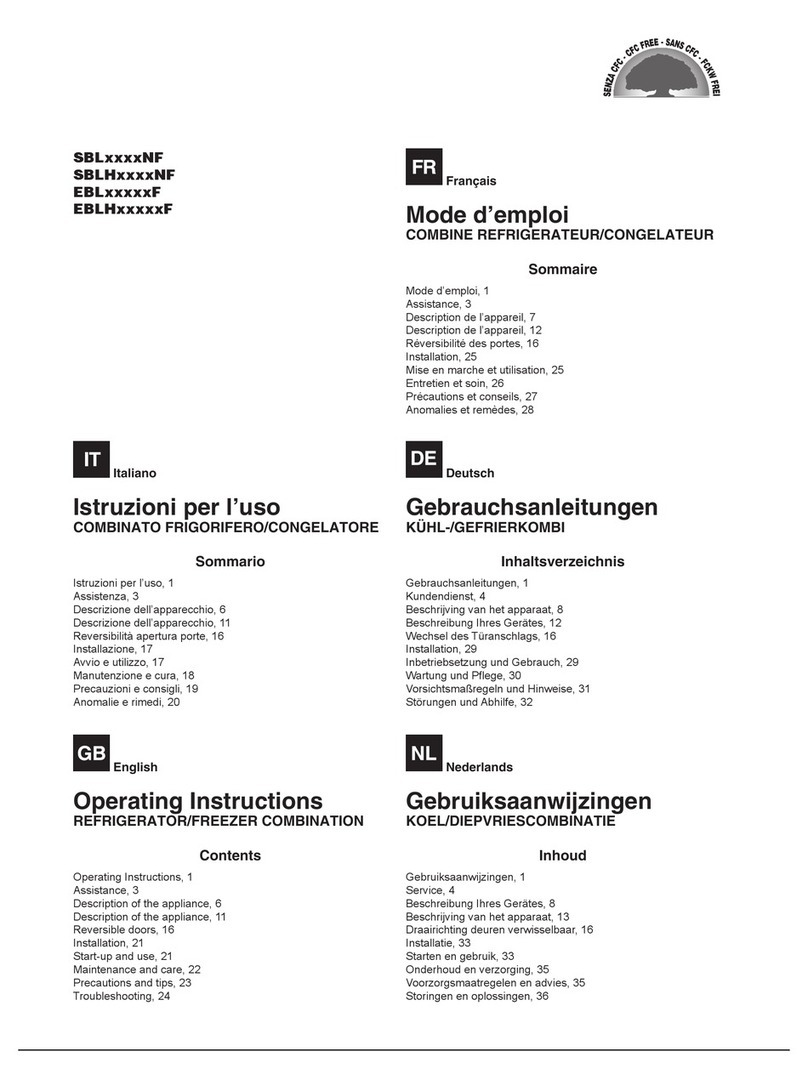 Hotpoint Ariston SBLxxxxNF User manual