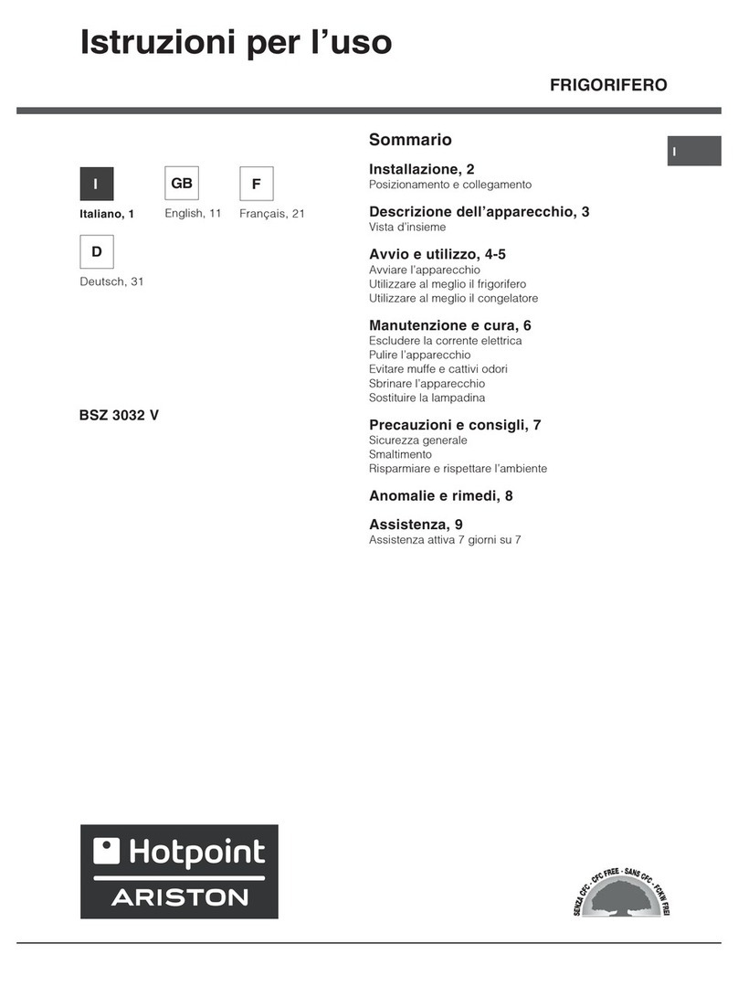 Hotpoint Ariston BSZ 3032 V operating instructions