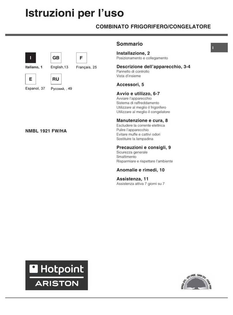 Hotpoint Ariston NMBL 1921 FW operating instructions