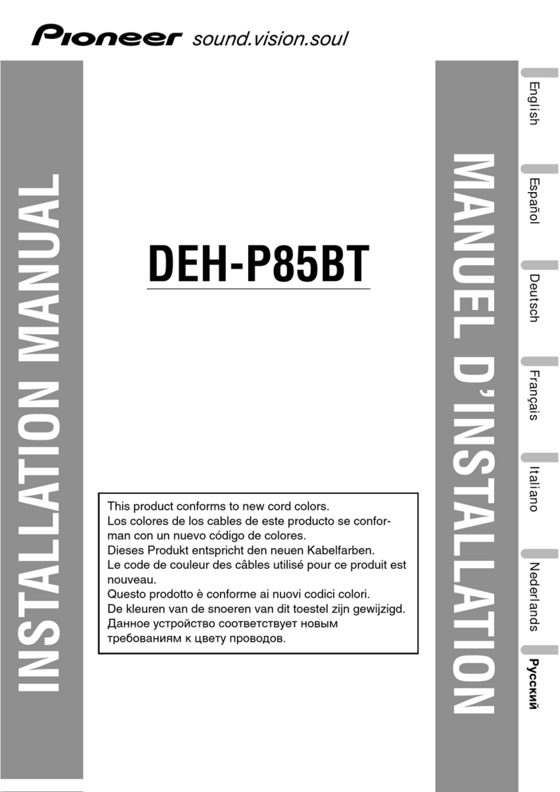 Pioneer DEH-P85BT User manual