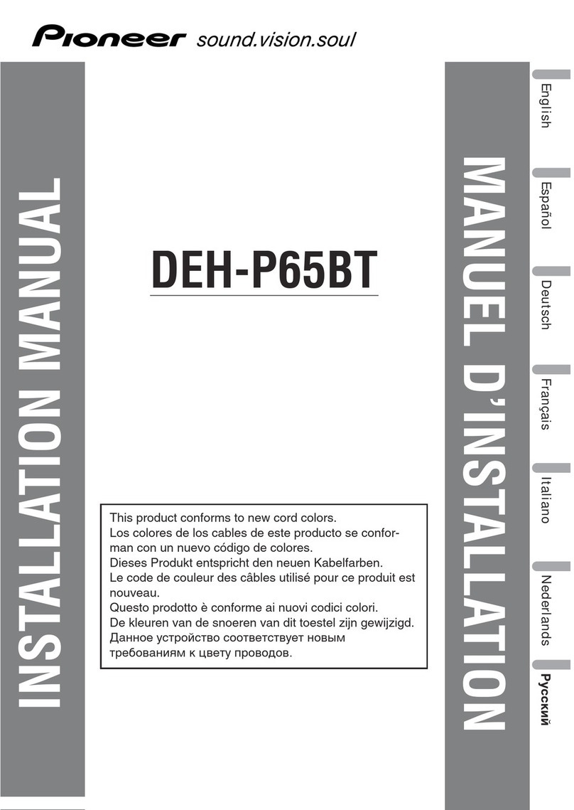 Pioneer DEH-P65BT installation manual