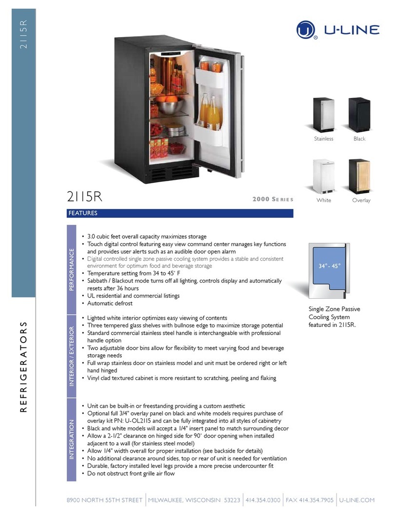 U-Line WINE CAPTAIN 2115R User manual U-Line WINE CAPTAIN 2115R User manual