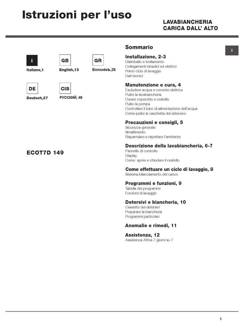 Hotpoint Ariston ECOT7D 149 Instructions for use