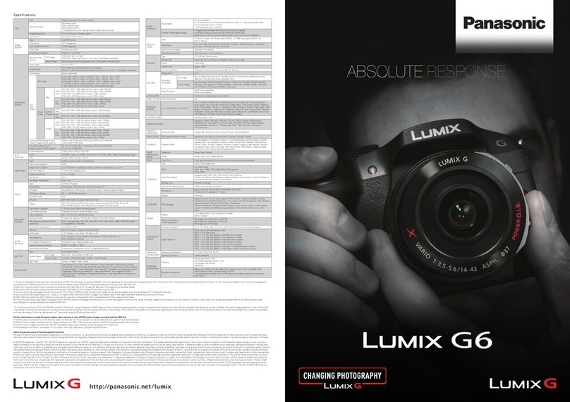 Panasonic Lumix G6 User manual