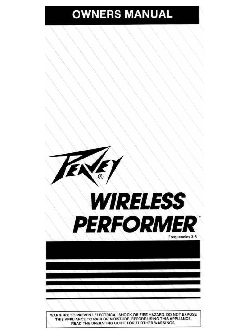 Peavey Wireless Performer User manual Peavey Wireless Performer User manual
