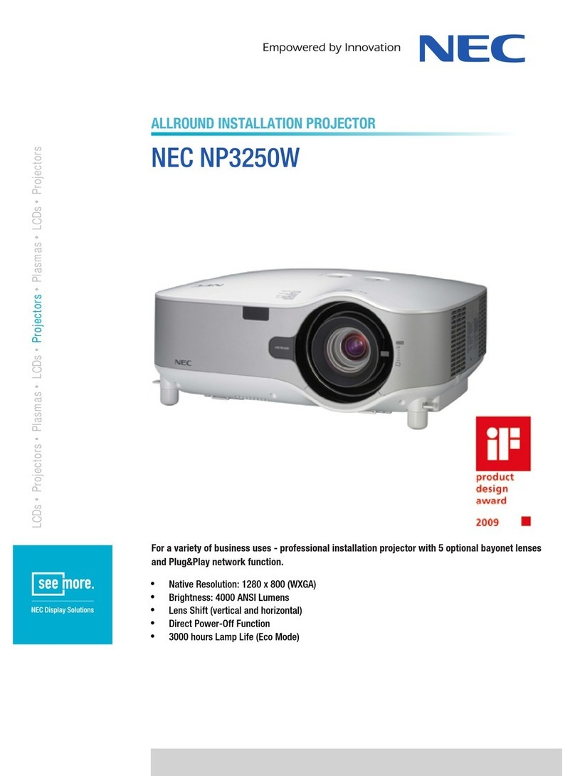 NEC NP3250W WXGA specification
