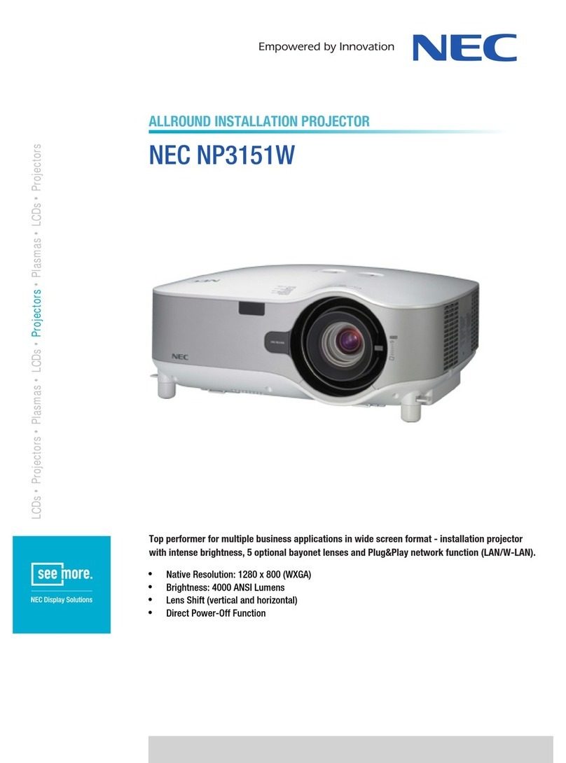 NEC NP3151W WXGA specification