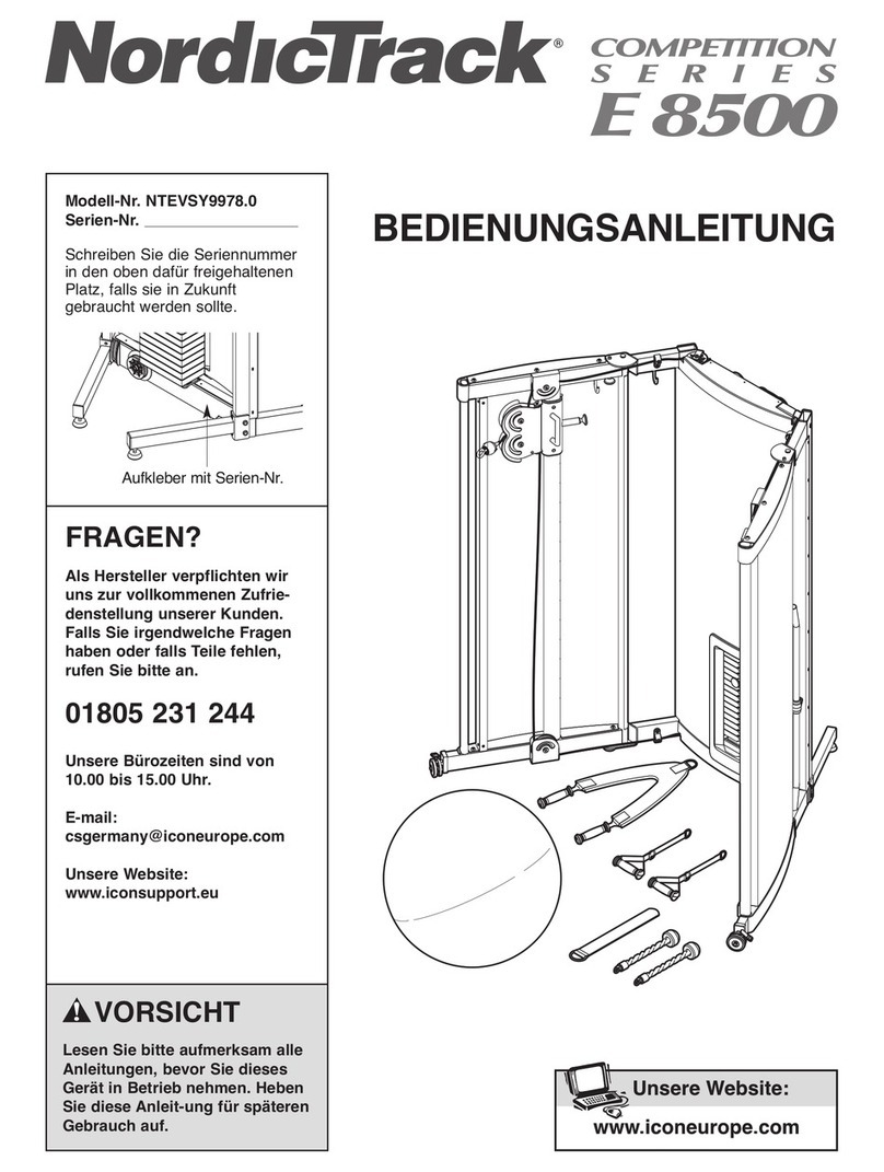 NordicTrack E8500 Cts Bedienungsanleitungg