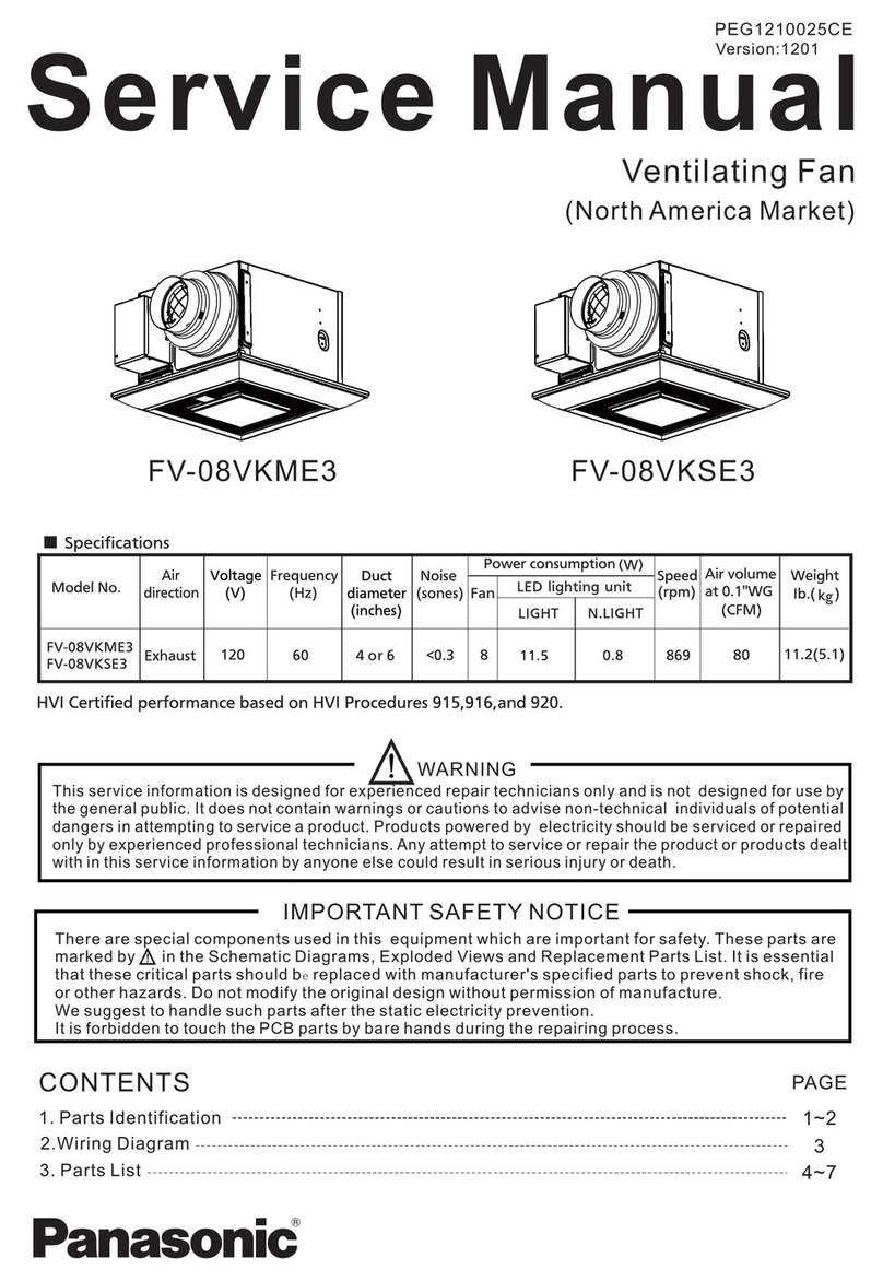 Panasonic FV-08VKME3 User manual