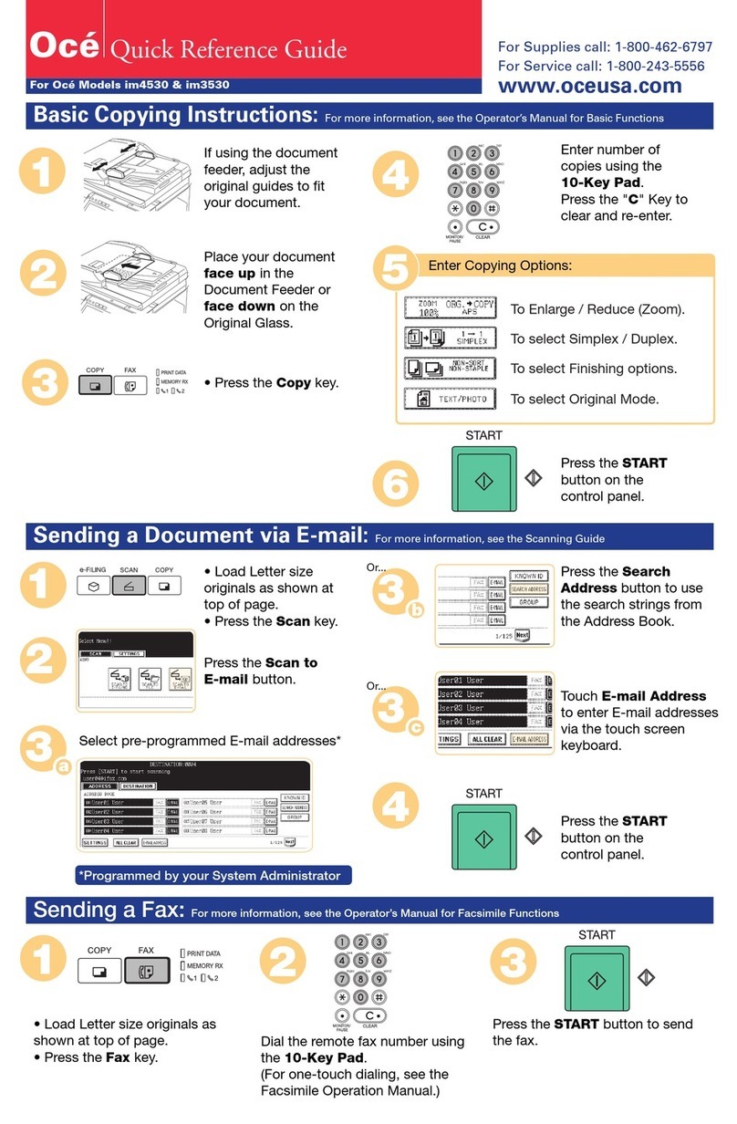 Oce im4530 User manual