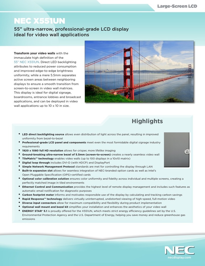 NEC MultiSync X551UN User manual