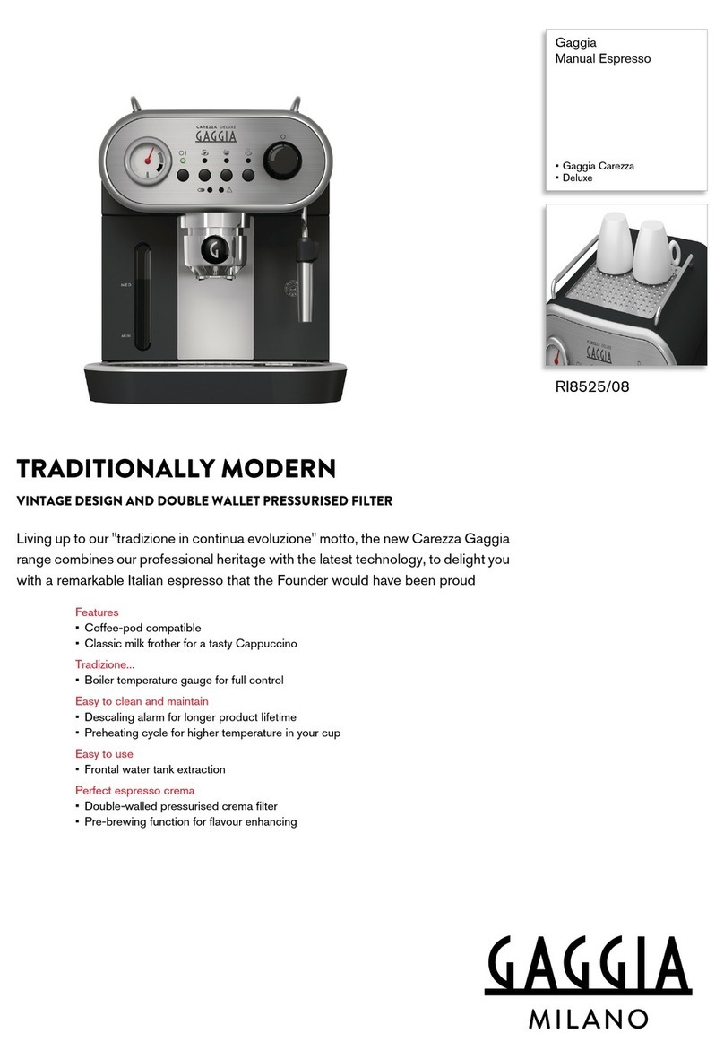 Gaggia Gaggia Carezza Deluxe RI8525/08 Specifications