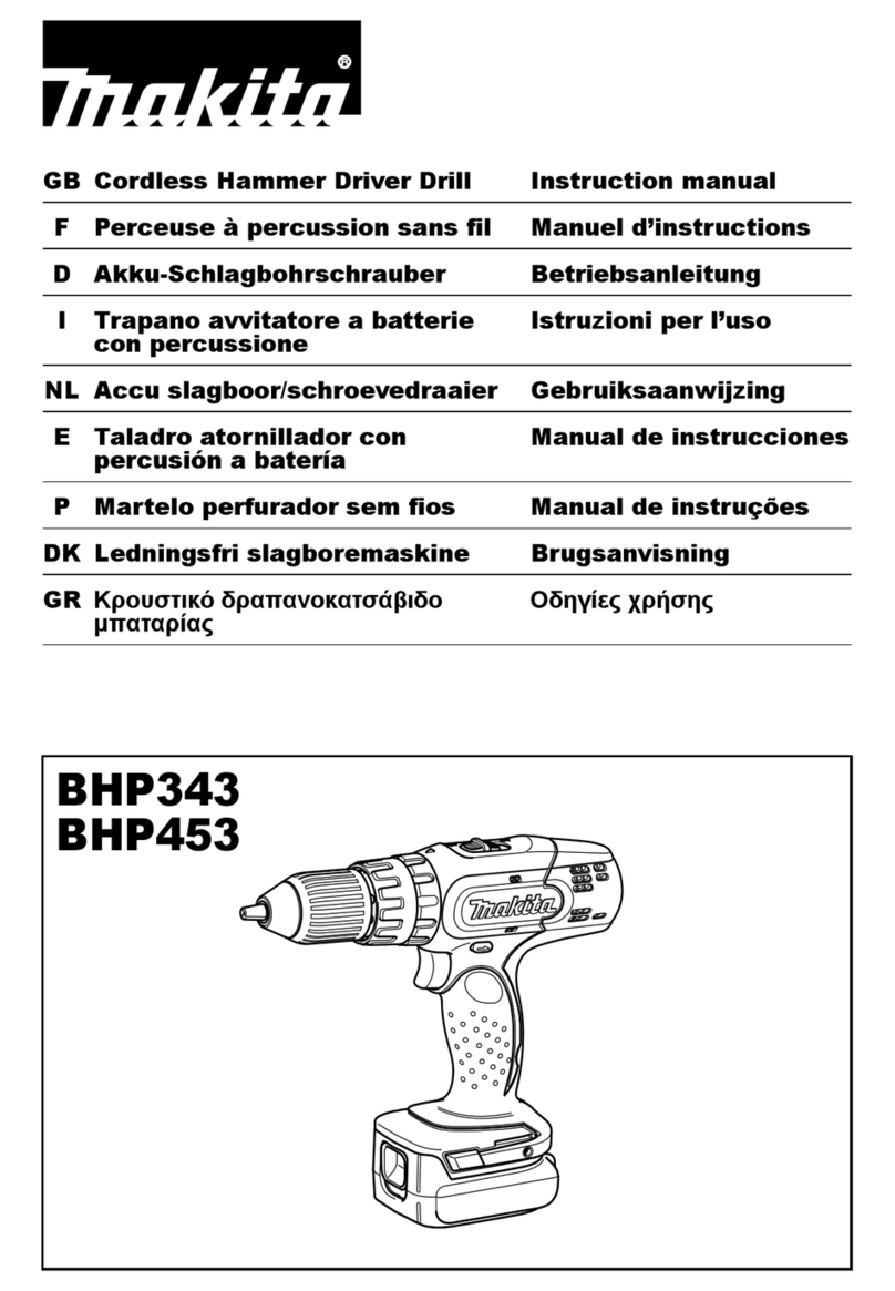 Makita BHP343 User manual